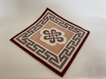 Mongolischer Sitzteppich aus Filz - Endlosknoten (rosa) - ca. 40 cm x40 cm