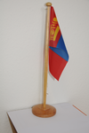 Flagge Mongolei - Tischfähnchen mit Tischbannerständer