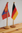 SET: je Flagge Mongolei & Deutschland - Tischfähnchen mit Tischbannerständer