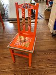 mongolischer Stuhl (traditionell Orange)