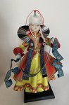 Traditionell gekleidete  Dekofigur - Mongolische Fürstin   rot / gelb- 36 cm