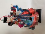 Traditionell gekleidete  Dekofigur - Mongolische Fürstin   türkis / rot - 36 cm